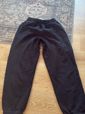 Ross-Simons Black Elastic Waist Jogger Sweatpants